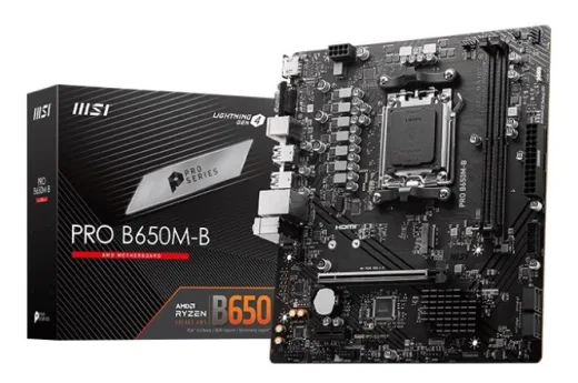 MSI PRO B650M-B AM5 DDR5 Ses GLAN HDMI/VGA SATA3 USB3.2 MATX Anakart