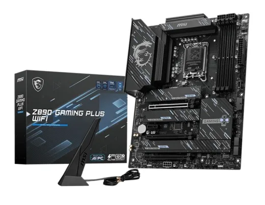 MSI Z890 Gaming Plus WIFI Soket 1851 DDR5 9200MHz USB 20Gbps ATX 4XM.2 1XTB4 HDMI DP 5G LAN WIFI7