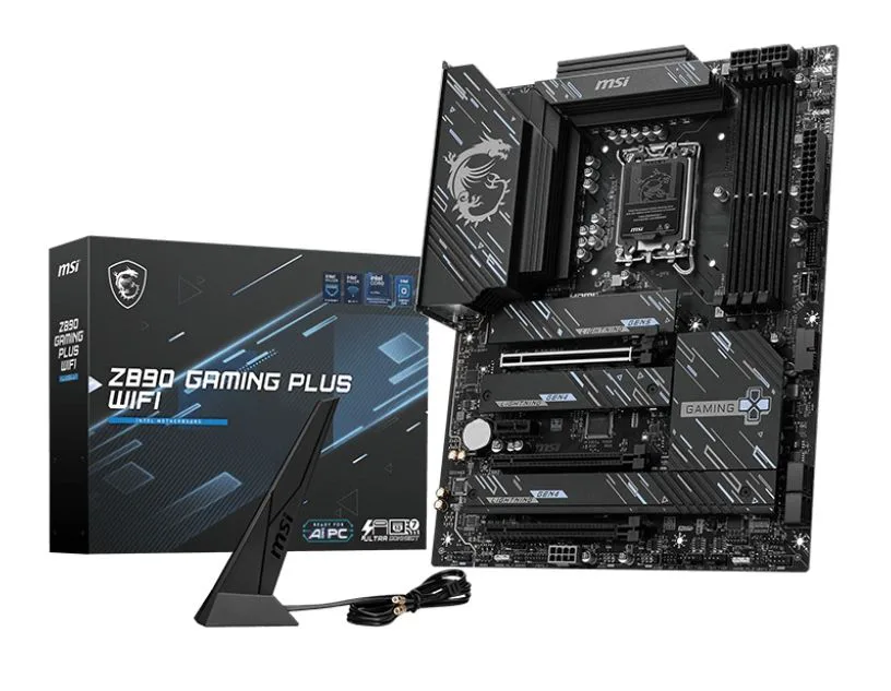 MSI Z890 Gaming Plus WIFI Soket 1851 DDR5 9200MHz USB 20Gbps ATX 4XM.2 1XTB4 HDMI DP 5G LAN WIFI7