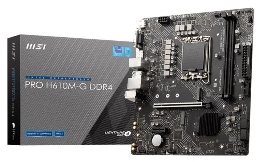 MSI PRO H610M-G DDR4 1700P DDR4 Ses GLAN DP/HDMI/VGA SATA3 USB3.2 MATX Anakart