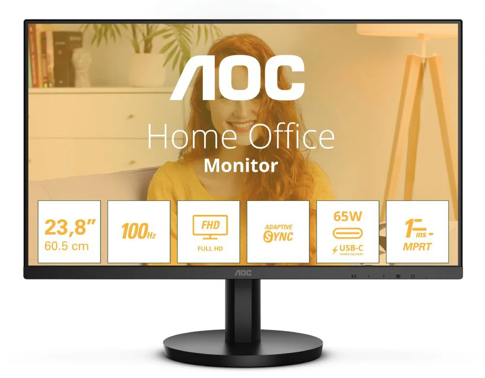 AOC 24B3CA2 23.8 inç FHD IPS 1MS 100HZ HDMI/Type-C 2X2W Hoparlör USB3.1