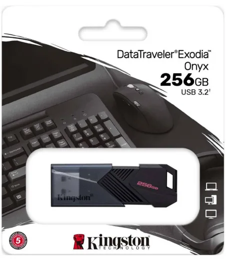 Kingston DTXON/256GB 256GB Portable USB 3.2 Gen 1 Datatraveler Exodia Onyx