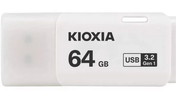 Kioxia 64GB U301 Beyaz USB 3.2 Gen 1 USB BELLEK(LU301W064GG4)