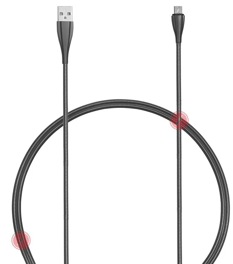 Frisby Metal Sargi Micro USB Tel.Kablo (Android)