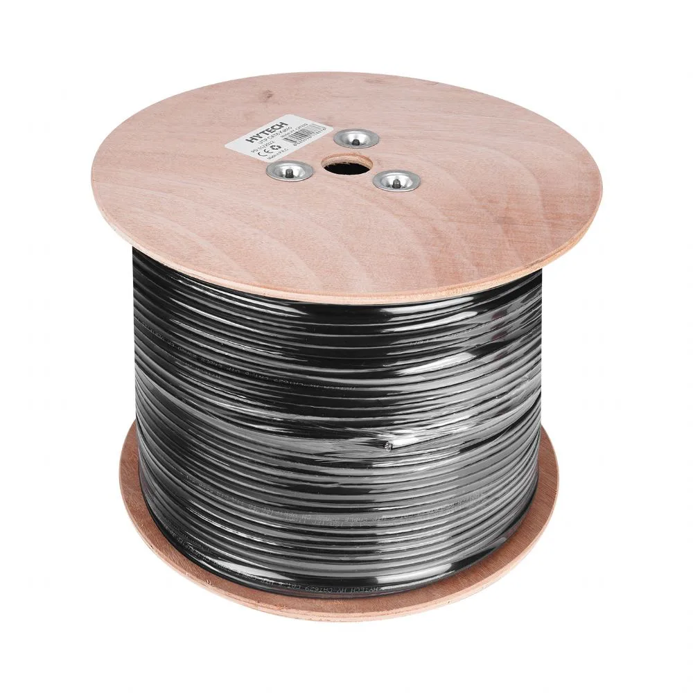 Hytech HY-CAT619 305M Gri/Siyah 0.51MM 23AWG UTP CAT6 Dış Ortam Kablosu